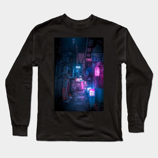 Dark City vibes in Tokyo Long Sleeve T-Shirt by TokyoLuv